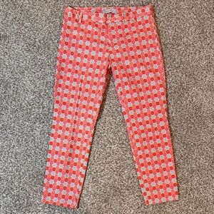 GAP Cropped Slim Geometric Patterned Pants